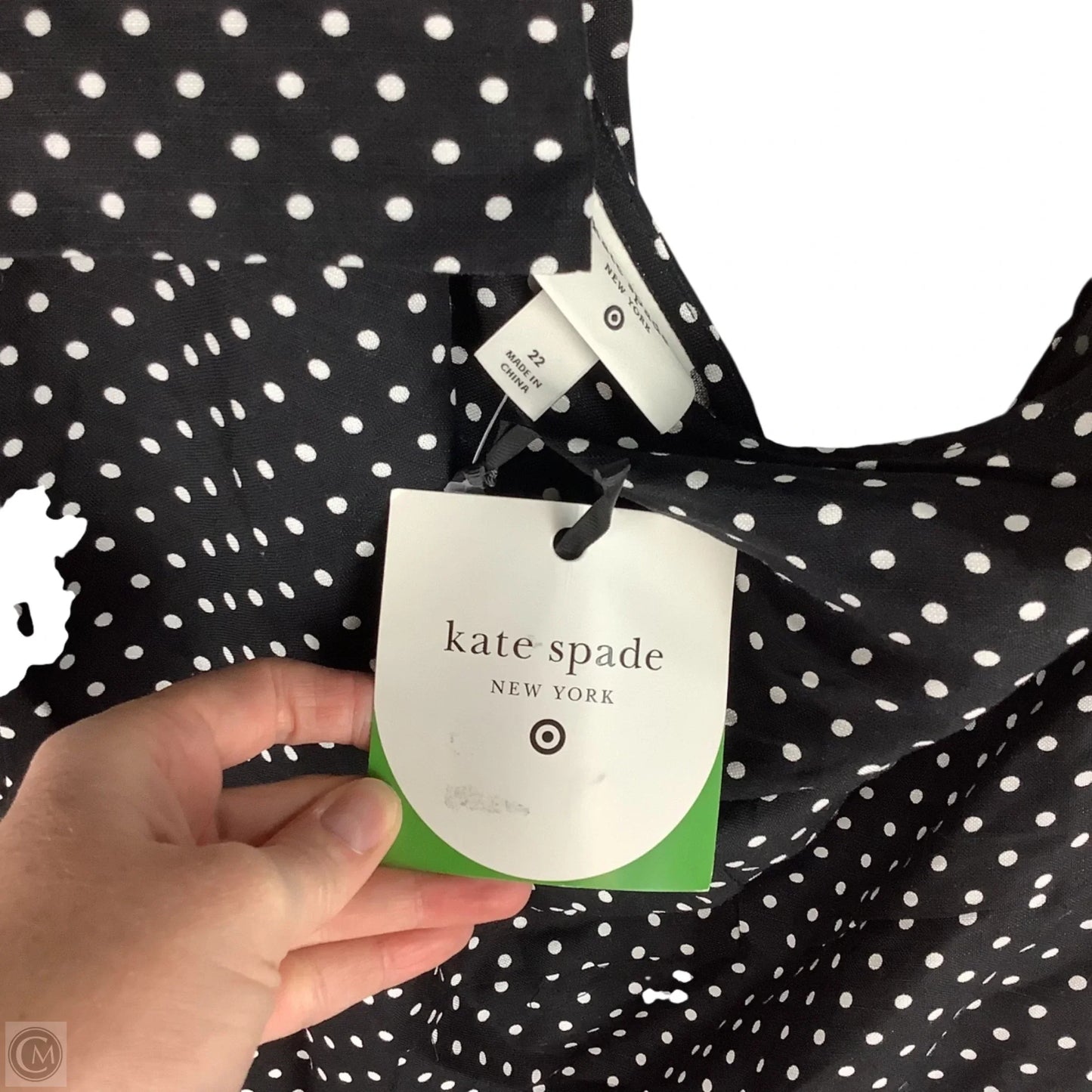 Jumpsuit Designer By Kate Spade TARGET In Black & White, Size: 22