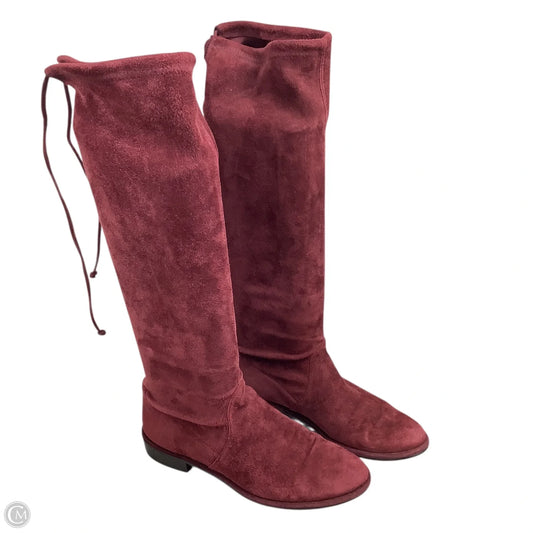 Boots Designer By Stuart Weitzman In Red, Size: 5.5