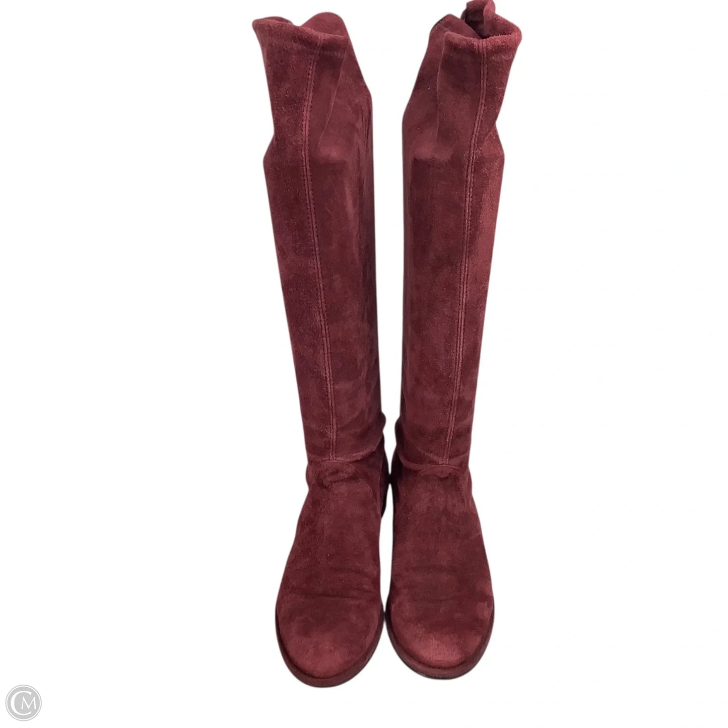 Boots Designer By Stuart Weitzman In Red, Size: 5.5