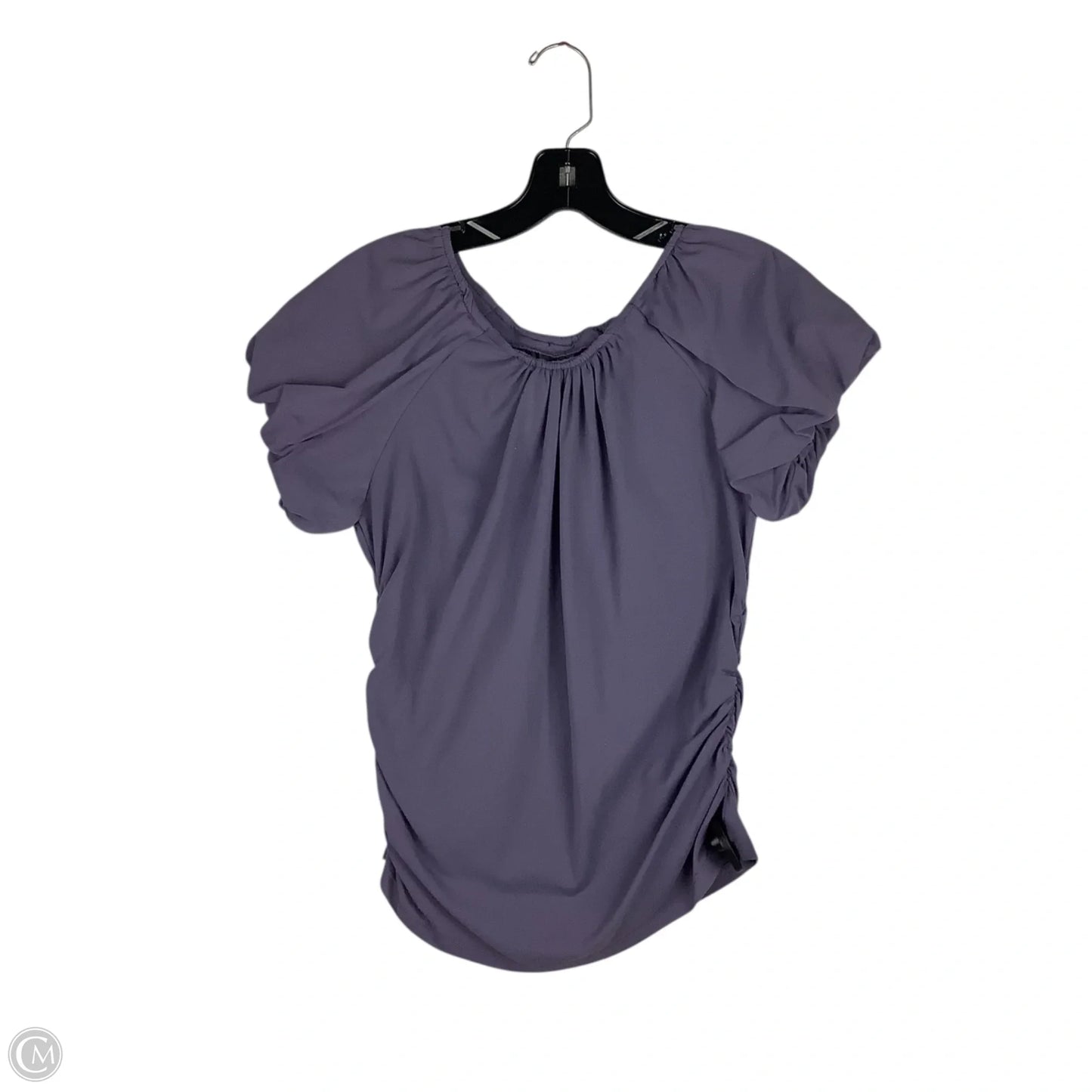 Top Short Sleeve By Anthropologie In Purple, Size: M
