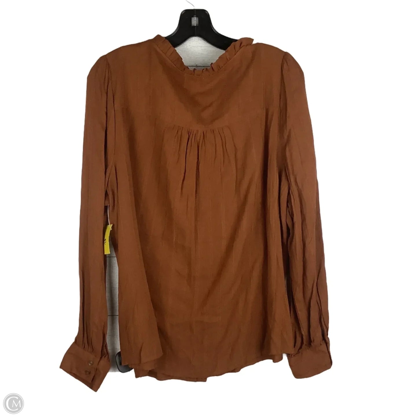 Top Long Sleeve By Wonderly In Brown, Size: Xl