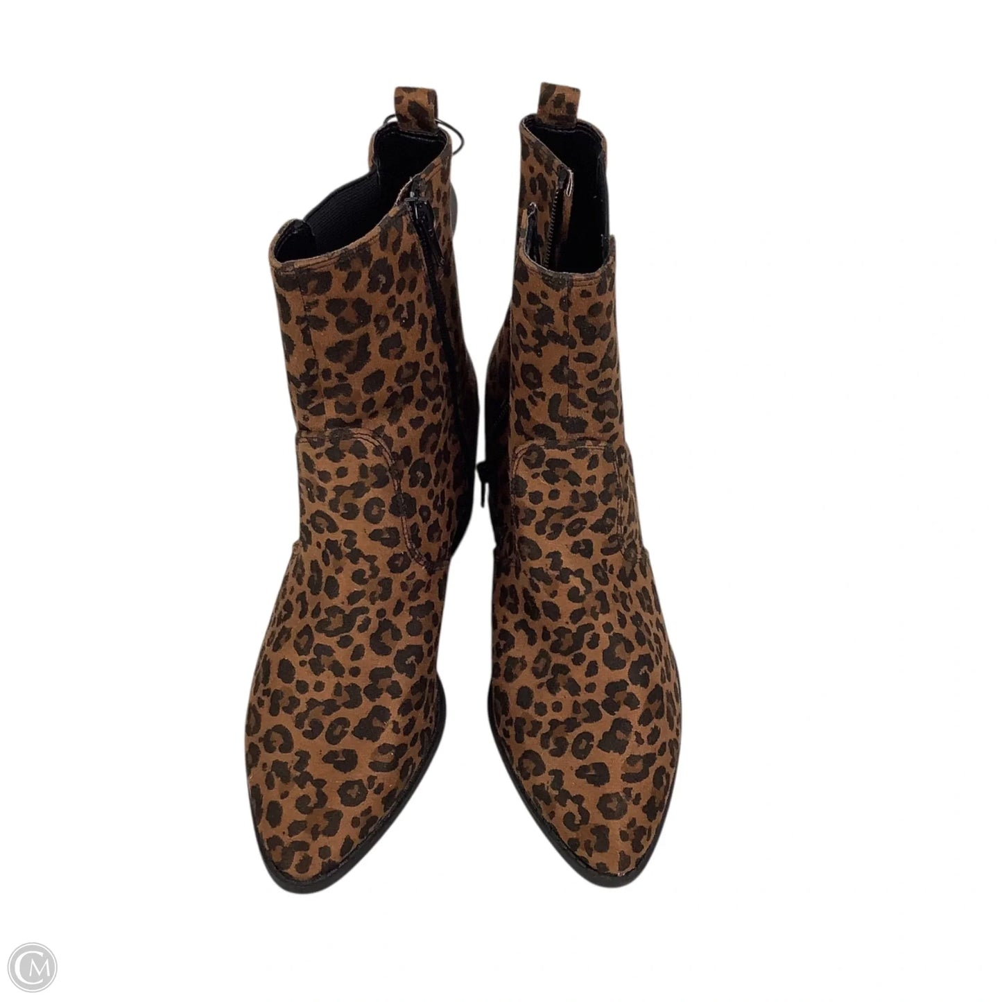 Boots Ankle Heels By Express In Animal Print, Size: 7