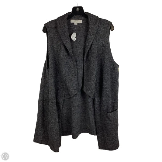 Sweater Cardigan By Loft In Grey, Size:  (16/18)