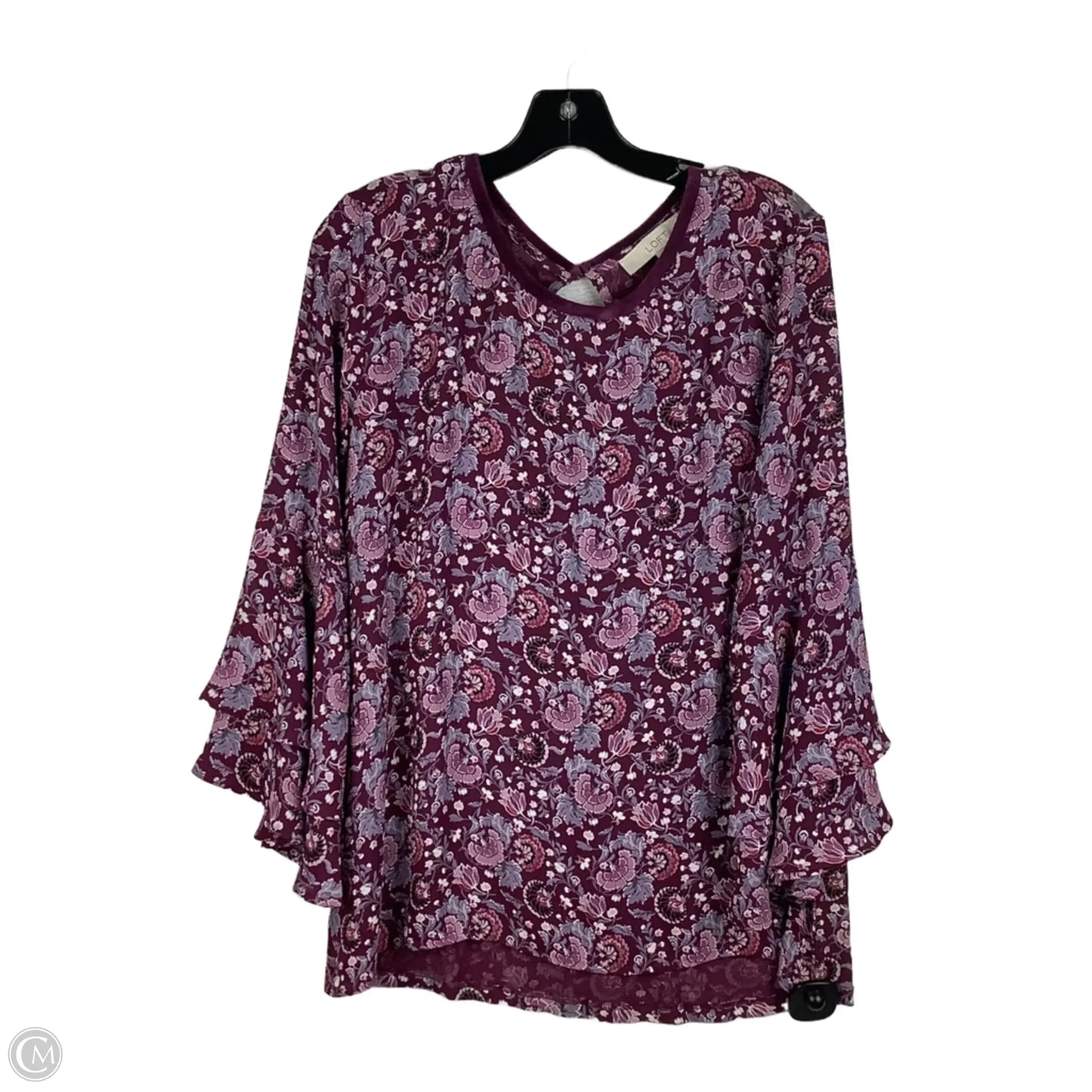 Top Long Sleeve By Loft In Multi-colored, Size: L