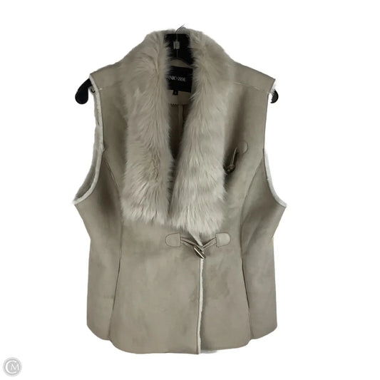 Vest Faux Fur & Sherpa By Nic + Zoe In Beige, Size: L