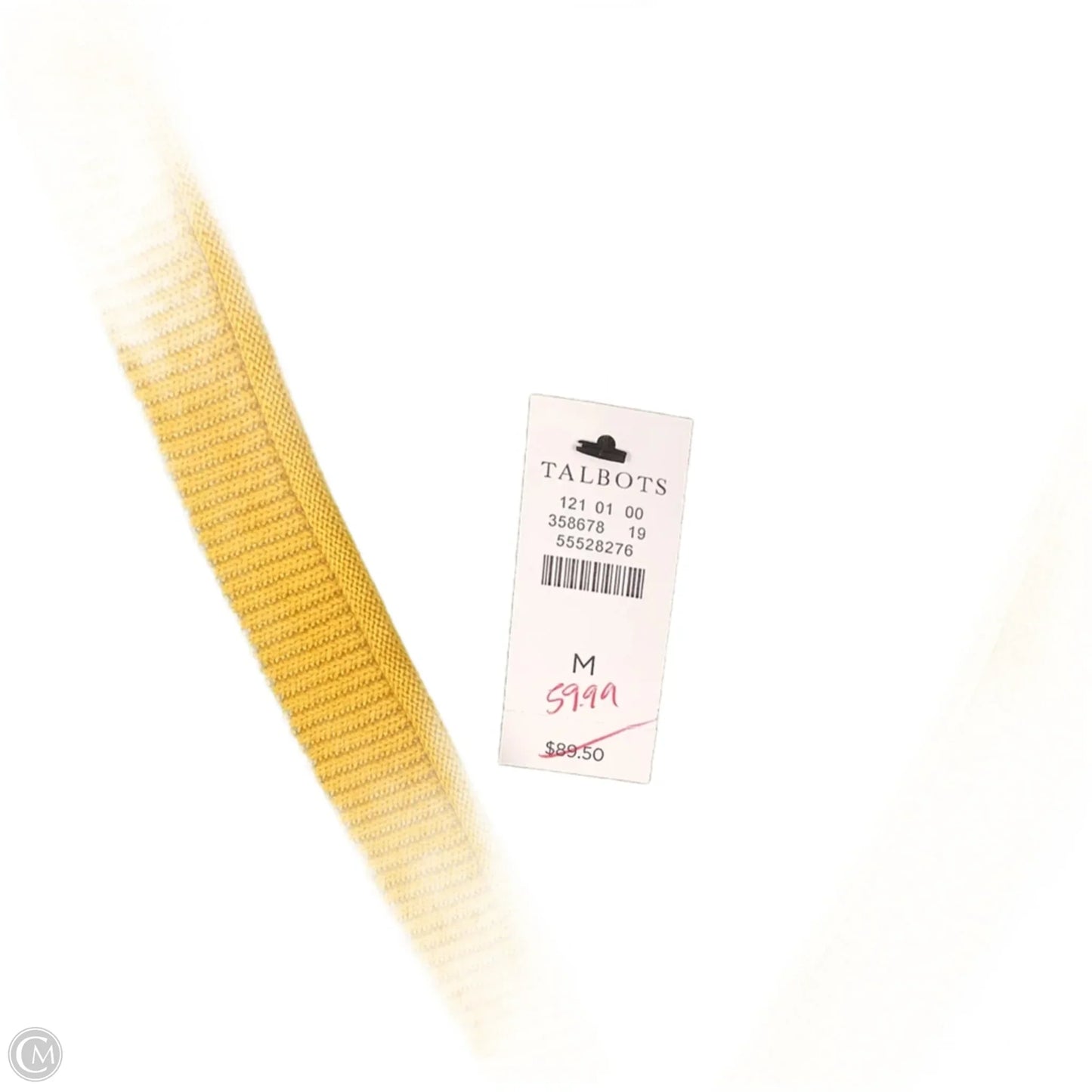 Cardigan By Talbots In Green & Yellow, Size: M