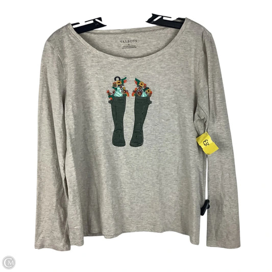 Top Long Sleeve By Talbots In Beige, Size: M