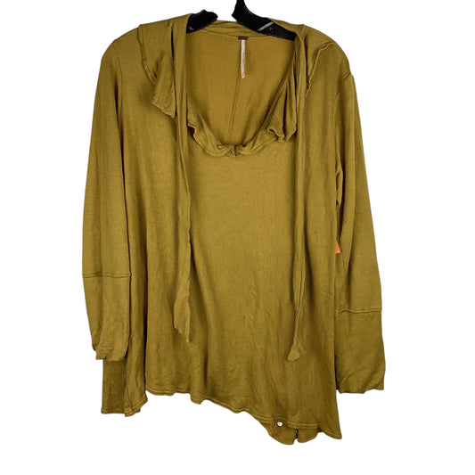 Top Long Sleeve By Free People In Yellow, Size: S