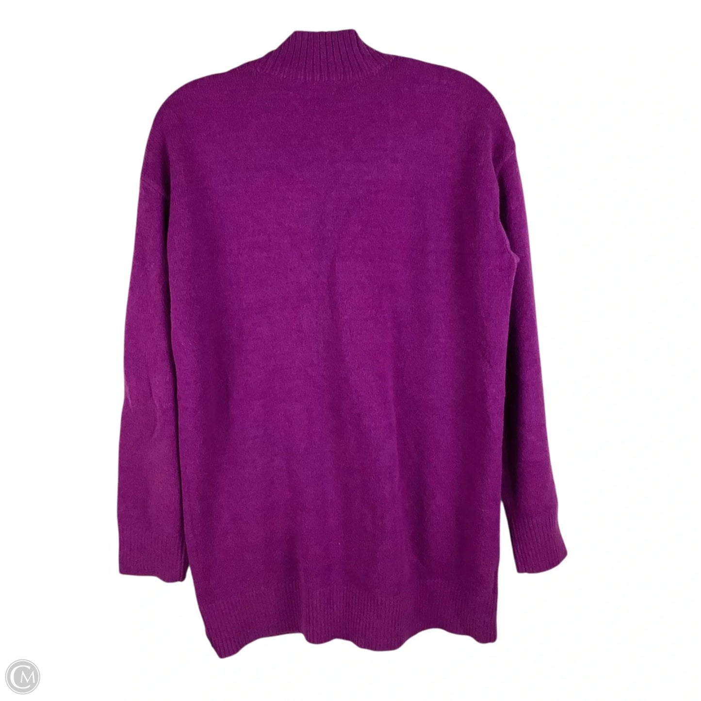 Sweater Cardigan By Ann Taylor In Purple, Size: M