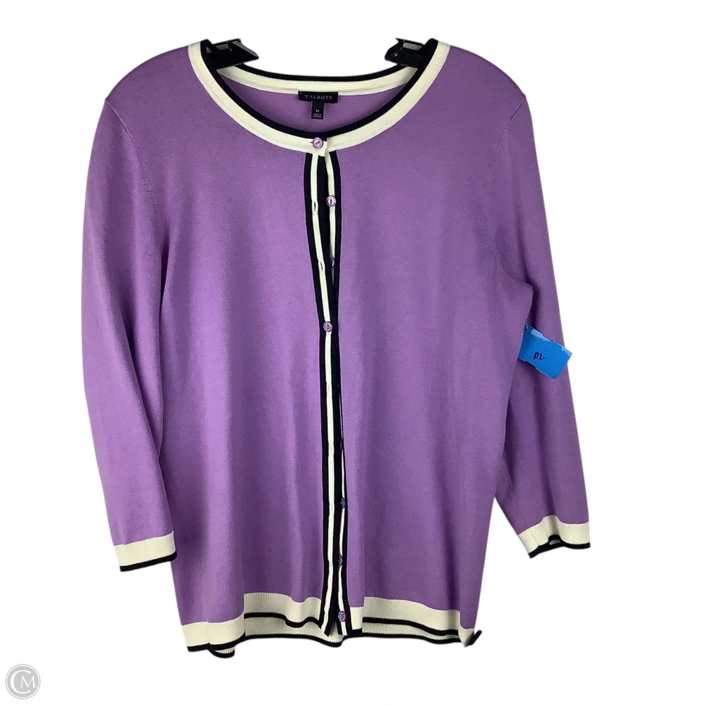 Sweater Cardigan By Talbots In Purple, Size: M