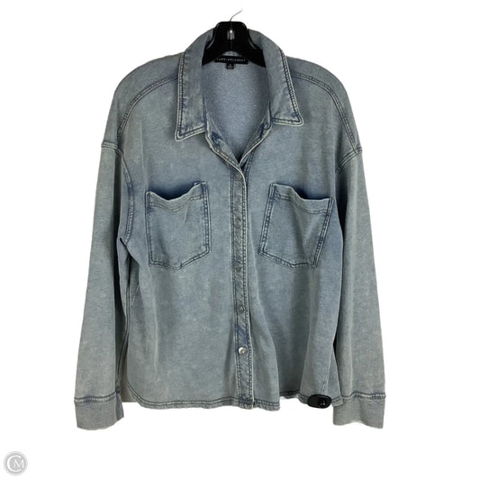 Jacket Shirt By Jane And Delancey In Blue, Size: Xl