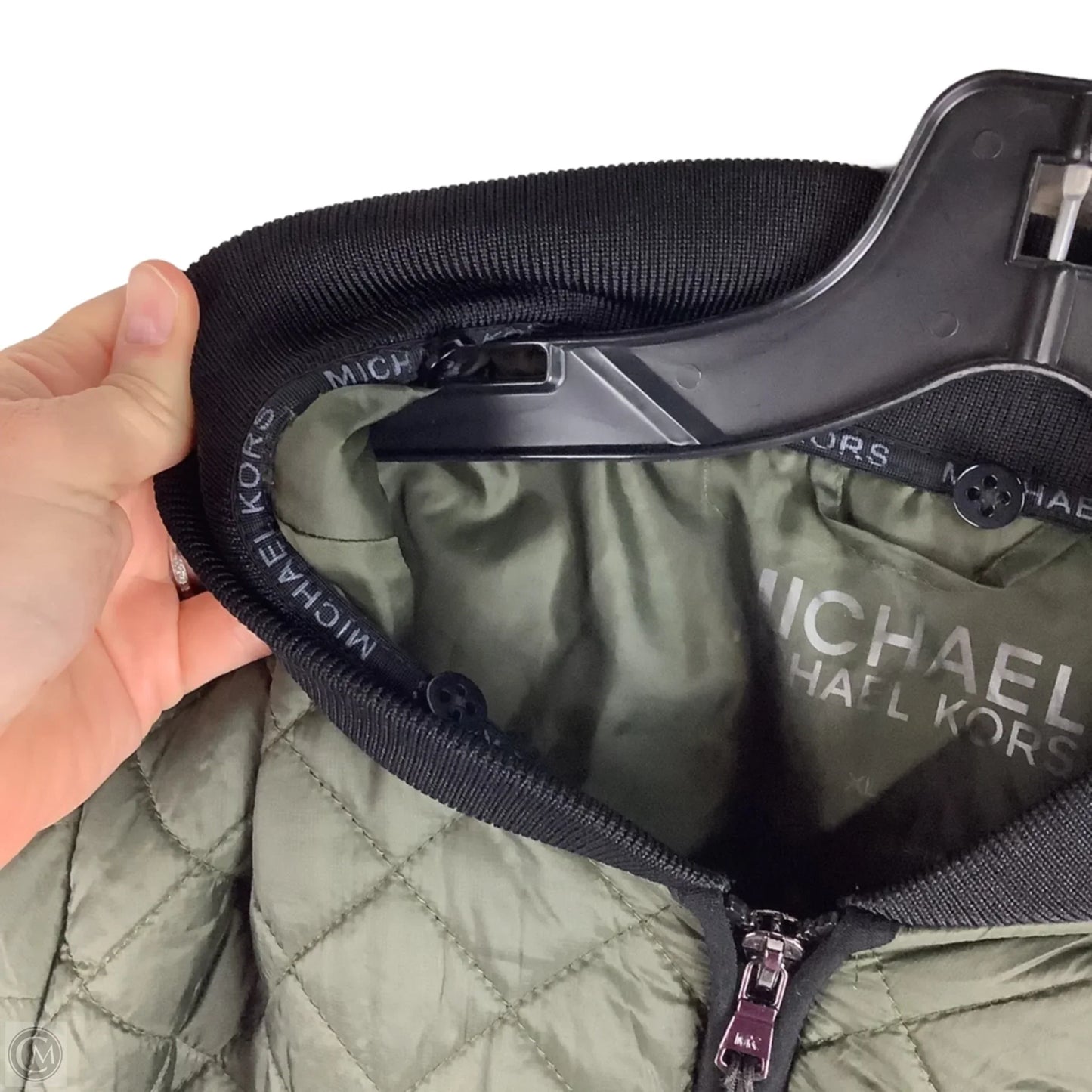 Coat Puffer & Quilted By Michael By Michael Kors In Green, Size: Xl