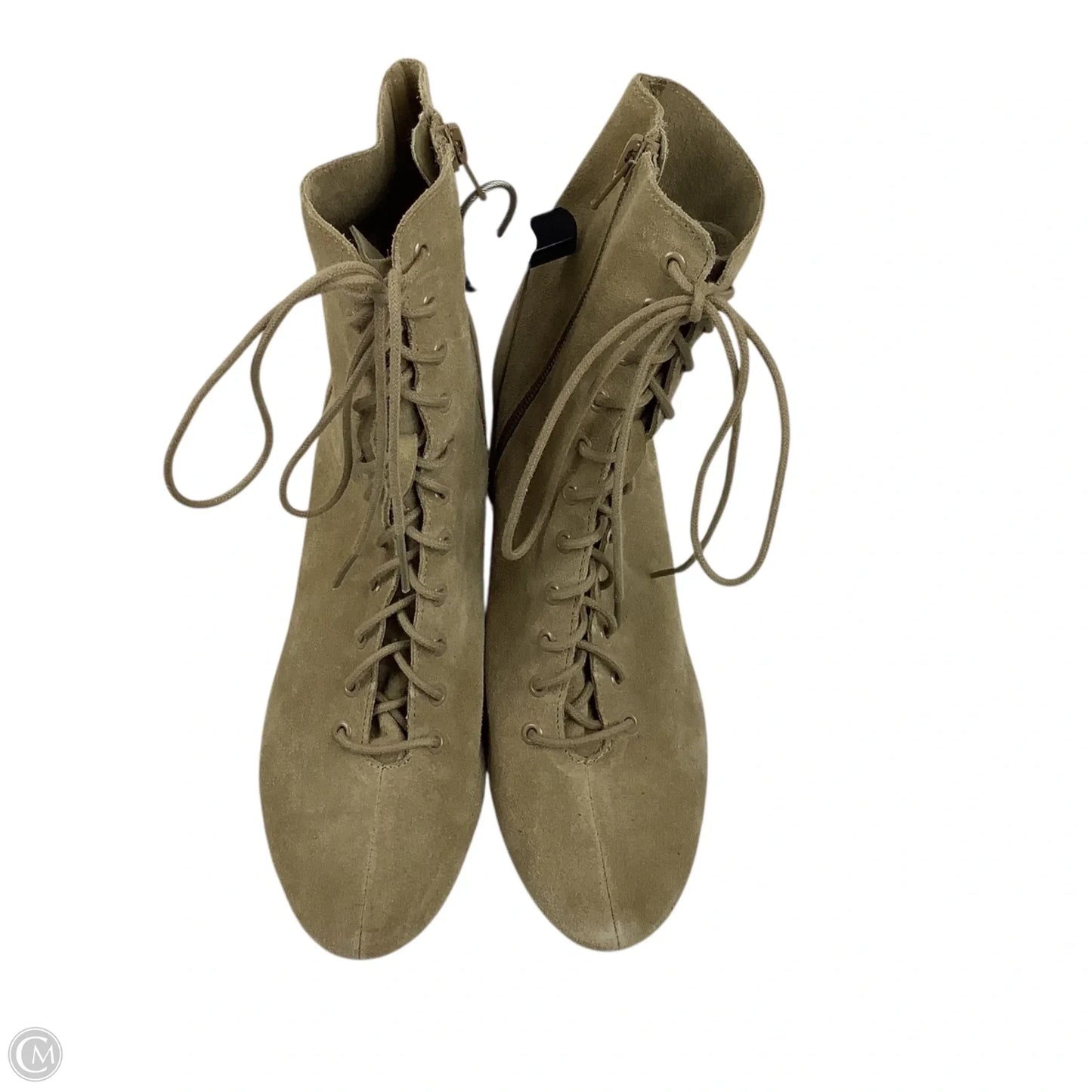 Boots Ankle Heels By Zara Trafaluc In Beige, Size: 37