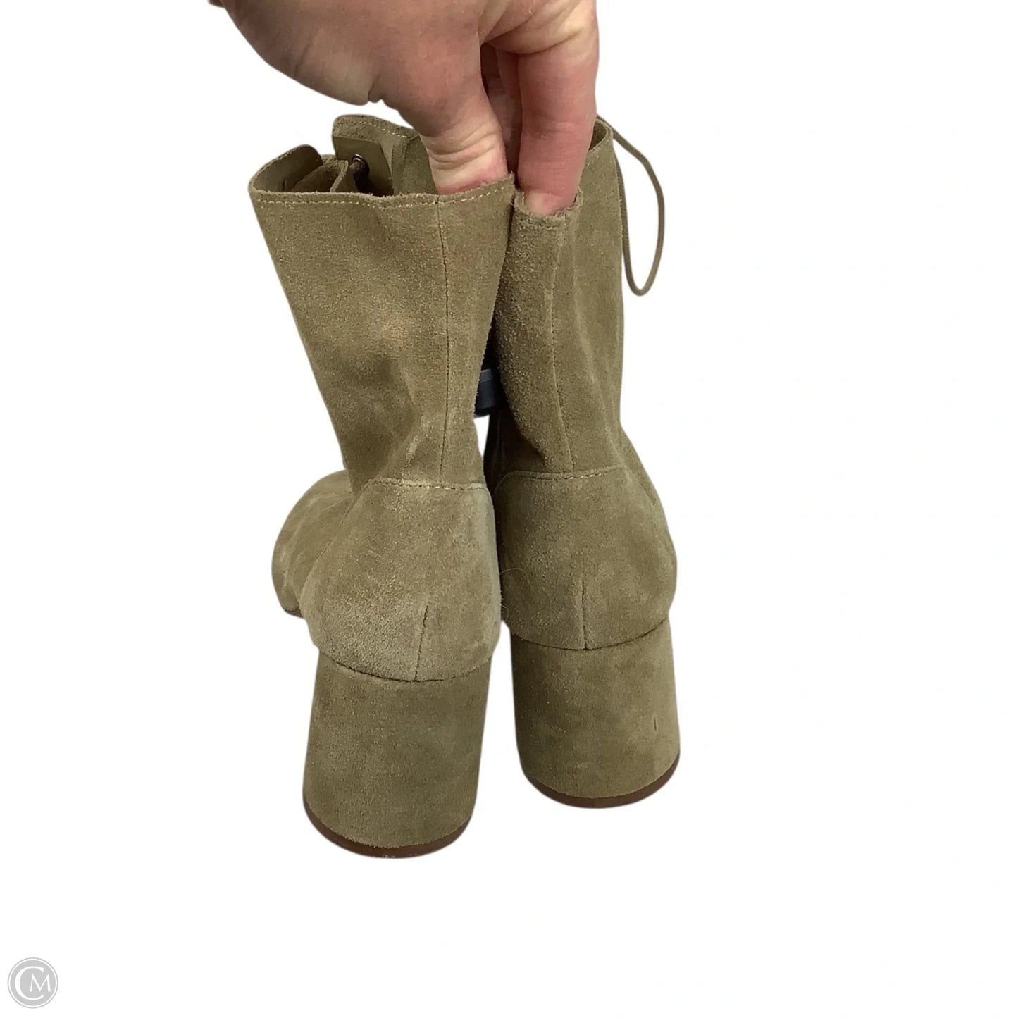 Boots Ankle Heels By Zara Trafaluc In Beige, Size: 37