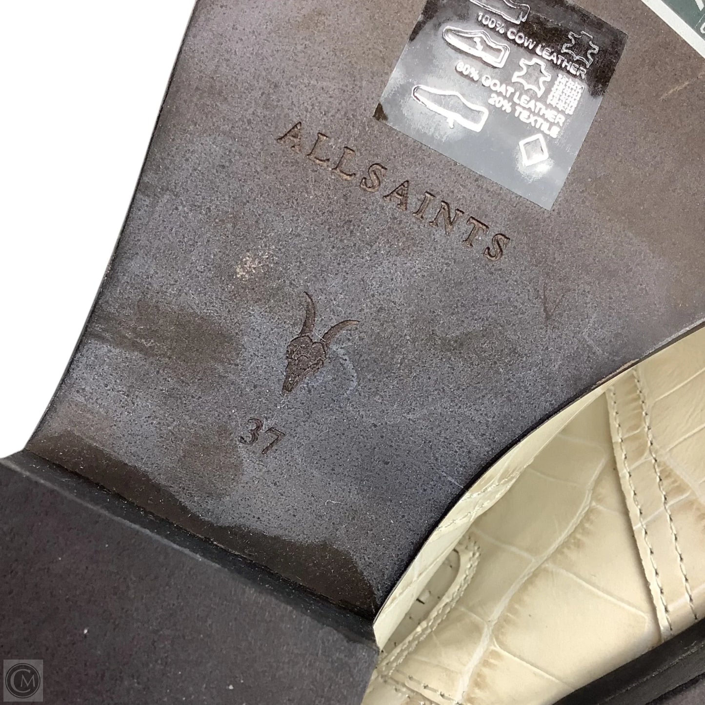 Boots Designer By All Saints In Cream, Size: 37