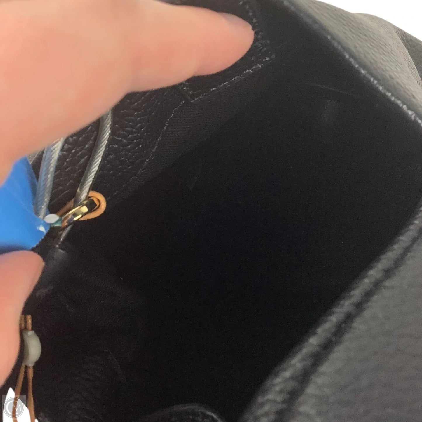 Handbag Leather By Quince, Size: Small