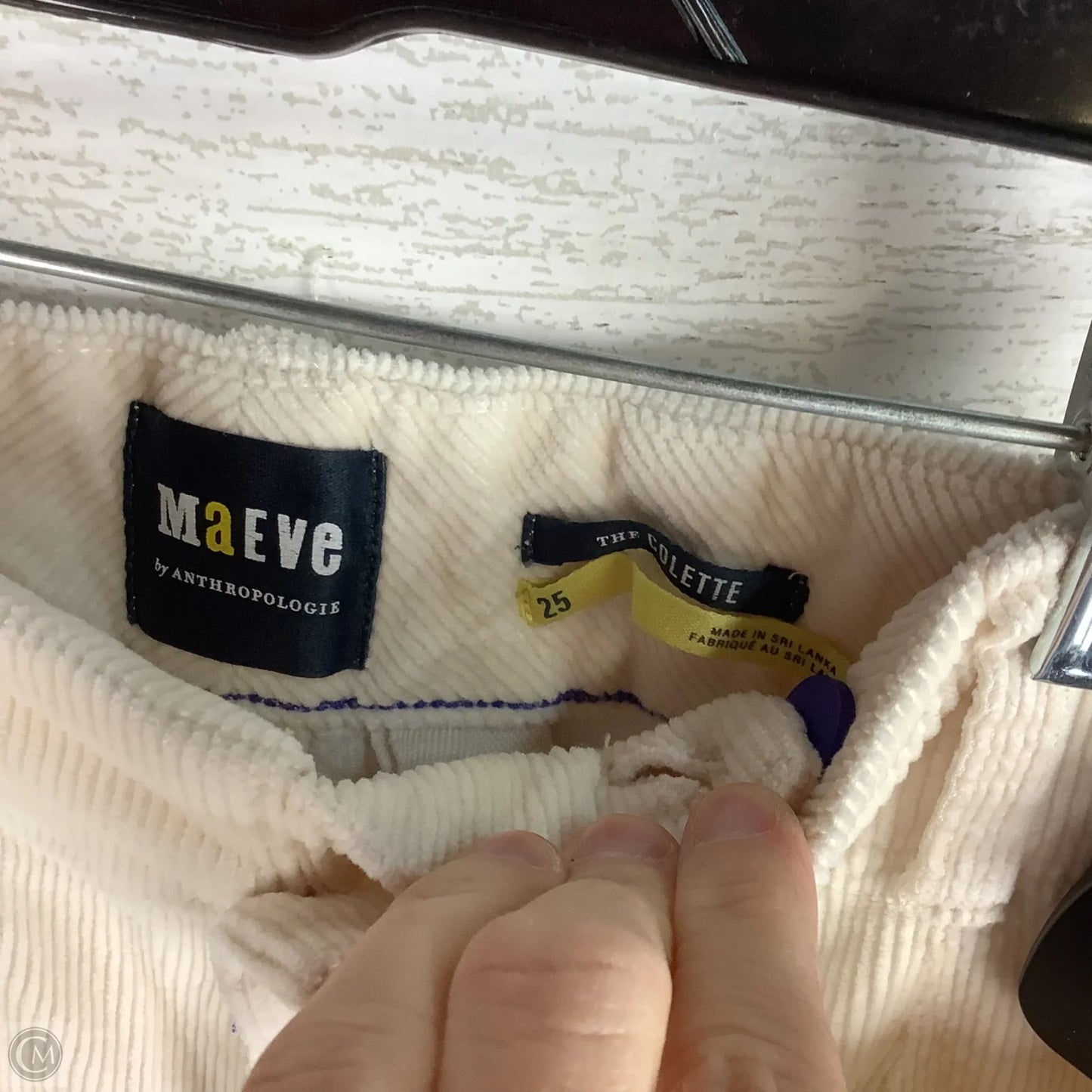 Pants Corduroy By Maeve In Cream, Size: 2 (25)