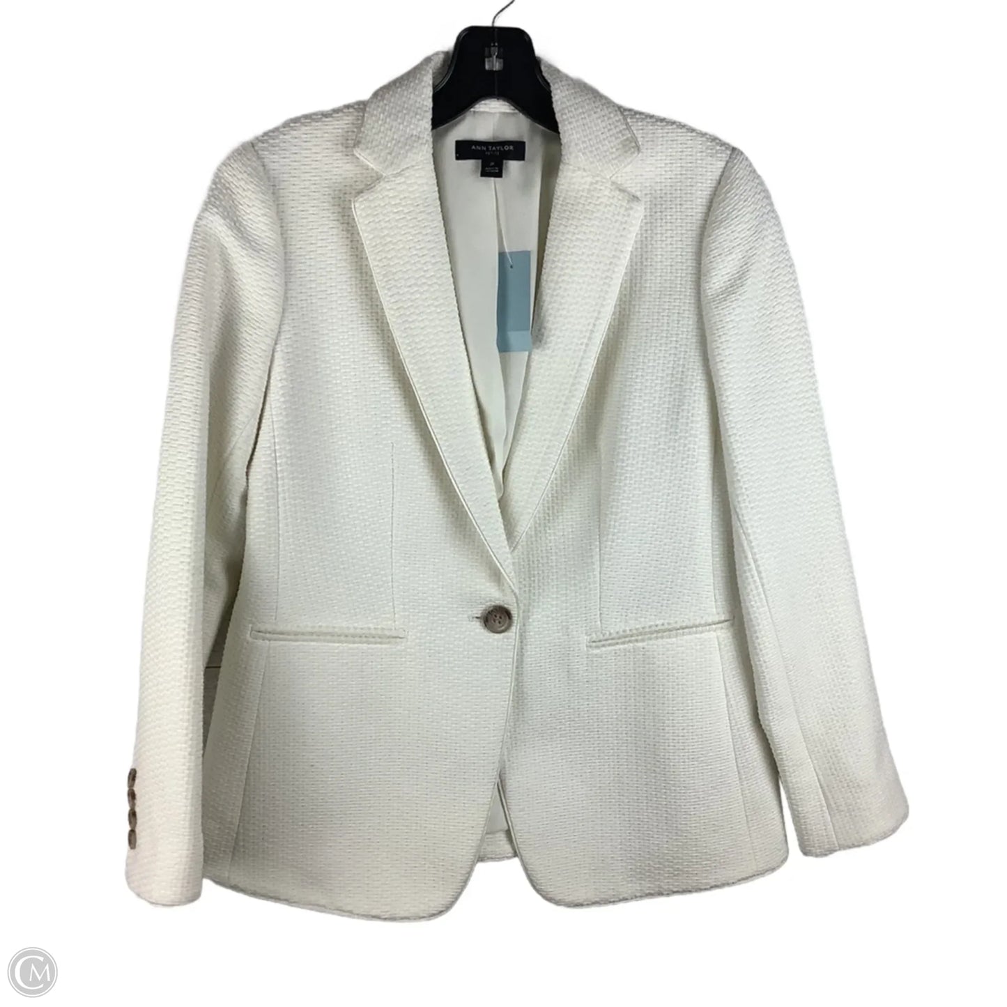 Blazer By Ann Taylor In White, Size: 2 petite
