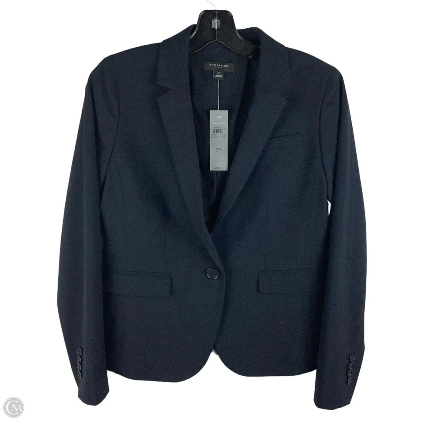 Blazer By Ann Taylor In Navy, Size: 2 petite