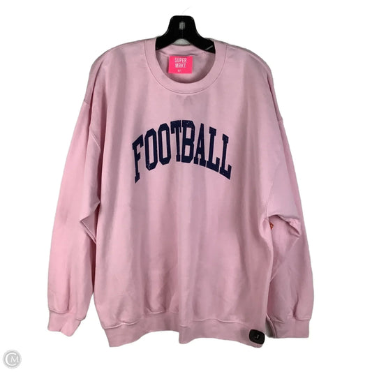 Sweatshirt Collar By Clothes Mentor In Pink, Size: M/L