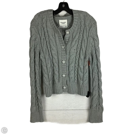 Sweater Cardigan By Abercrombie And Fitch In Grey, Size: M