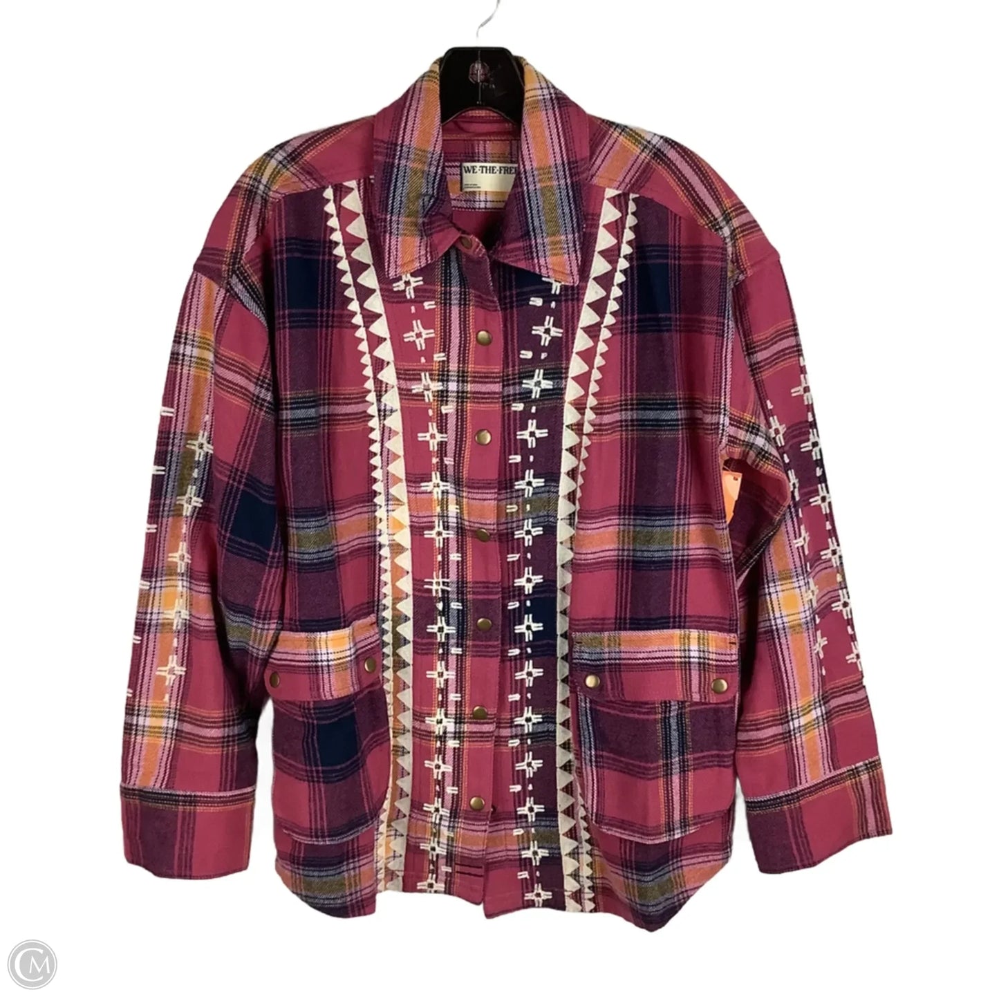 Jacket Shirt By We The Free In Pink, Size: M