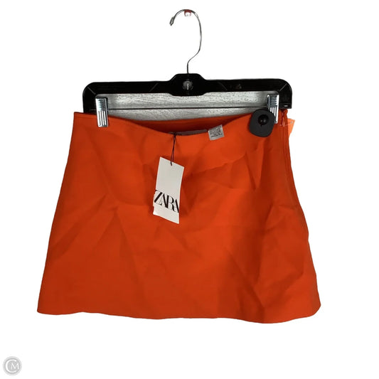 Skirt Mini & Short By Zara In Orange, Size: S