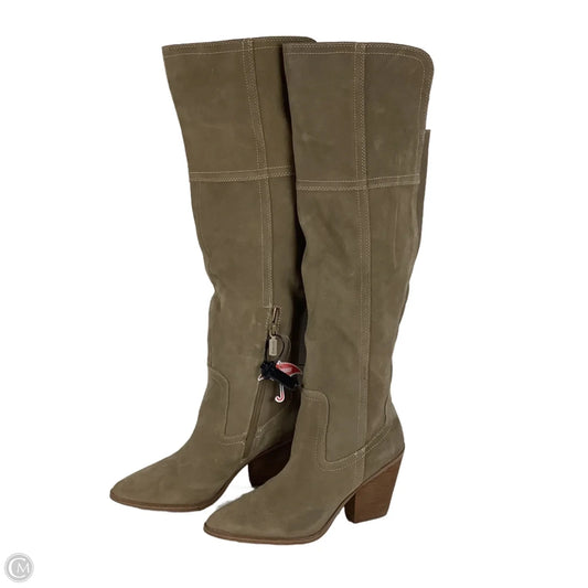 Boots Knee Heels By Blondo In Taupe, Size: 7.5