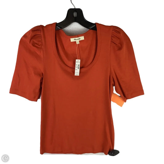 Top Short Sleeve By Madewell In Orange, Size: Xs