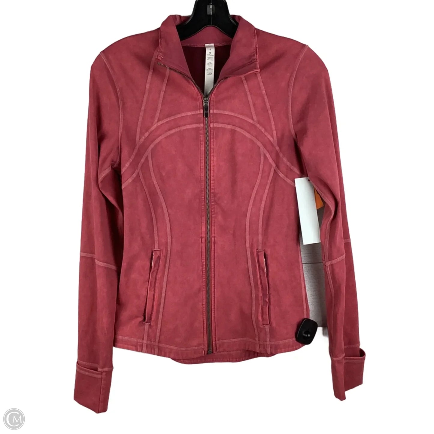 Athletic Jacket By Lululemon In Red, Size: 6