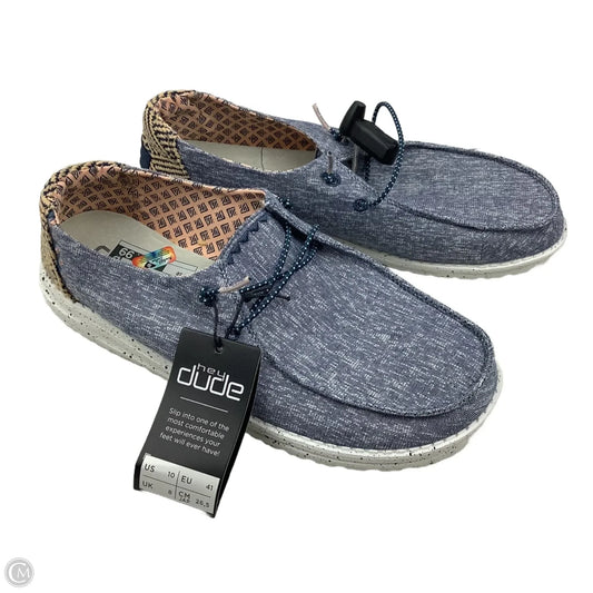 Shoes Flats By Hey Dude In Blue, Size: 10