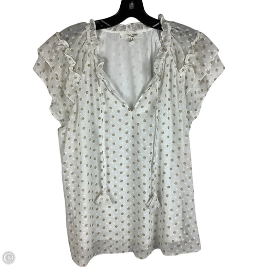 Top Short Sleeve By Clothes Mentor In Brown & White, Size: Xl