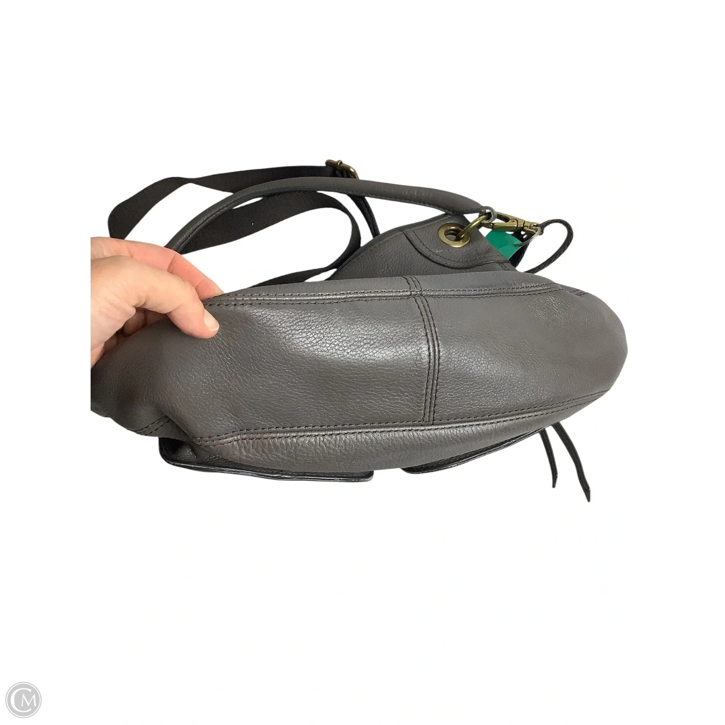 Handbag Leather By Fossil, Size: Large