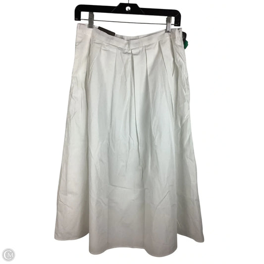 Skirt Midi By Banana Republic In White, Size: 8