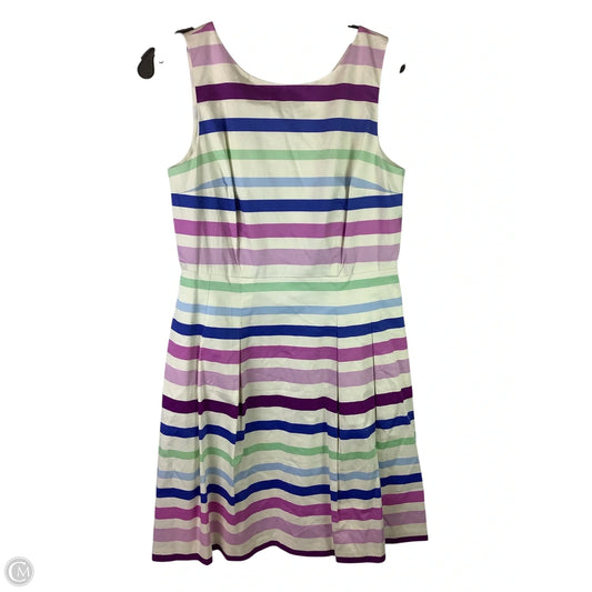 Dress Casual Midi By Talbots In Striped Pattern, Size: 8