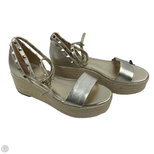Sandals Heels Platform By Marc Fisher In Gold, Size: 10