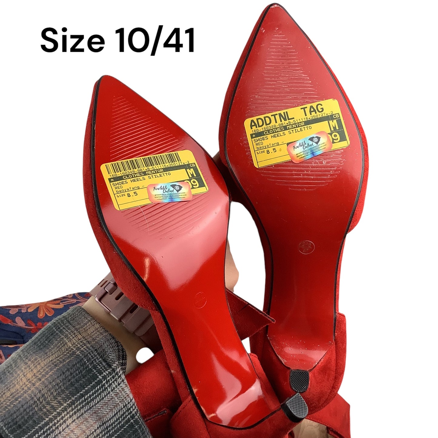 Shoes Heels Stiletto By Clothes Mentor In Red, Size: 10/41