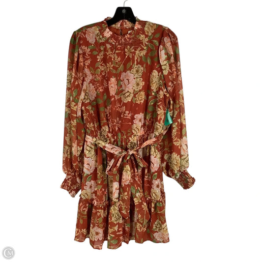 Dress Party Midi By Flying Tomato In Orange, Size: L