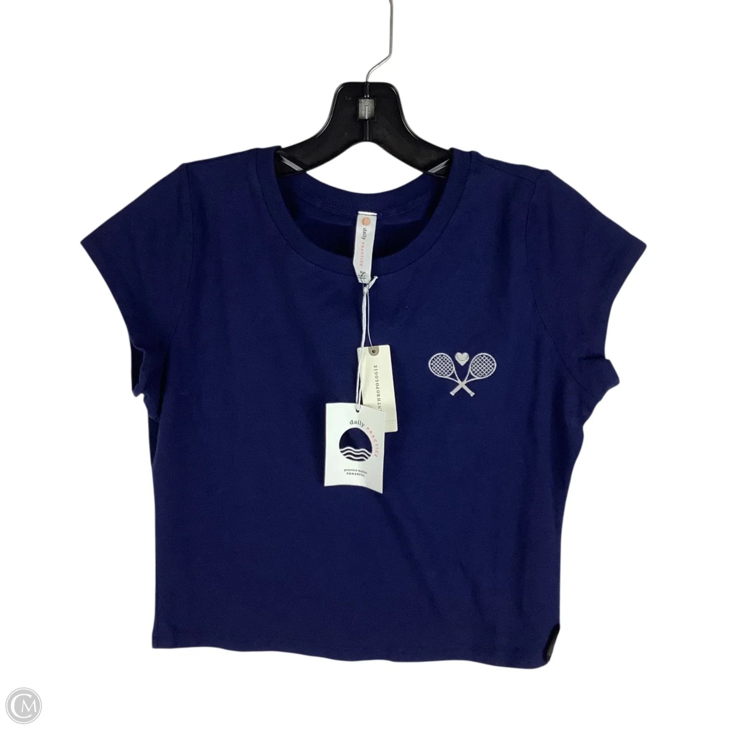 Top Short Sleeve By Daily Practice By Anthropologie In Navy, Size: M