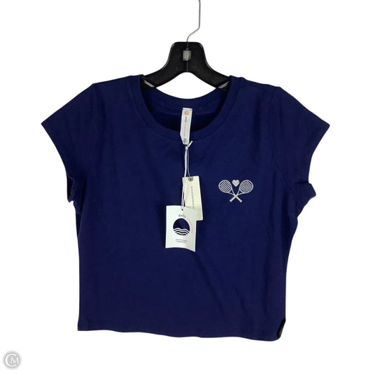 Top Short Sleeve By Daily Practice By Anthropologie In Navy, Size: M