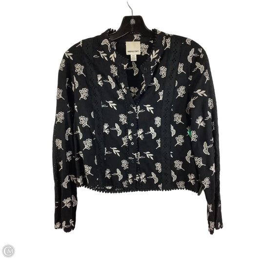 Top Long Sleeve By Industry In Black, Size: S