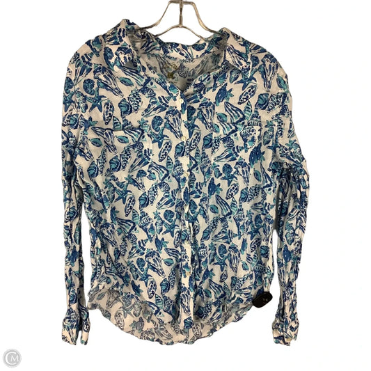 Top Sleeveless Designer By Lilly Pulitzer In Blue, Size: L