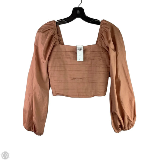 Top Long Sleeve By Abercrombie And Fitch In Orange, Size: Xs