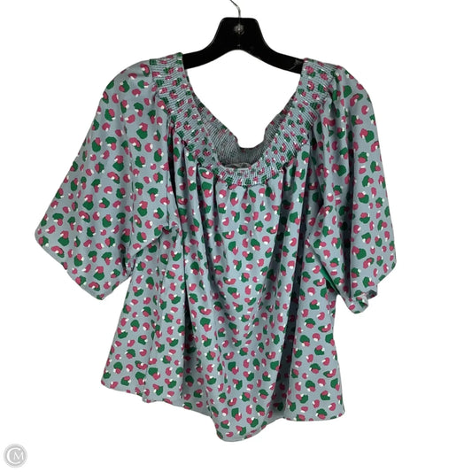 Top Short Sleeve By Michelle Mcdowell In Multi-colored, Size: L