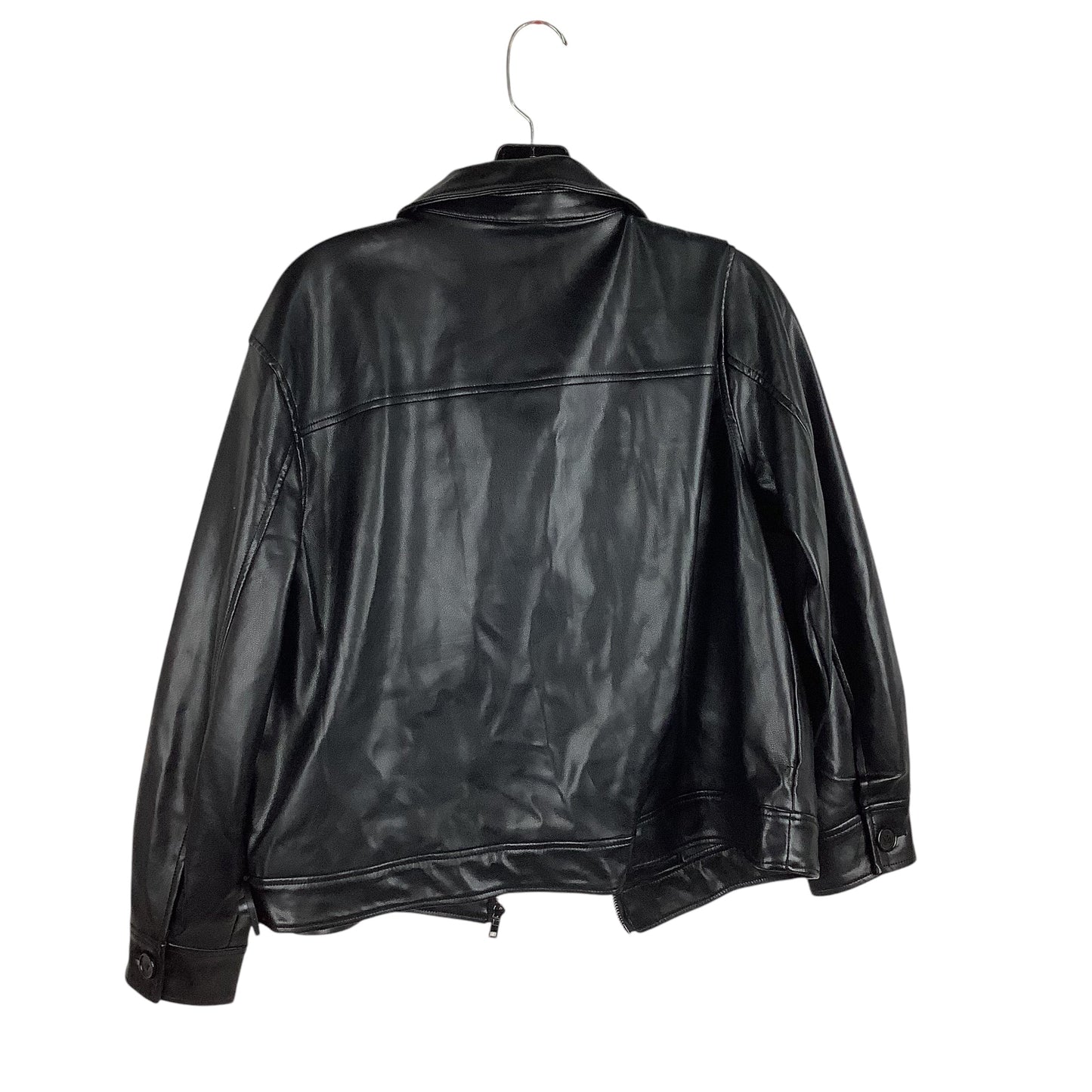 Jacket Moto By Time And Tru In Black, Size: L