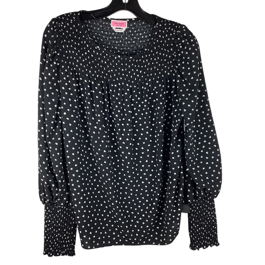 Top Long Sleeve Designer By Kate Spade In Black, Size: M