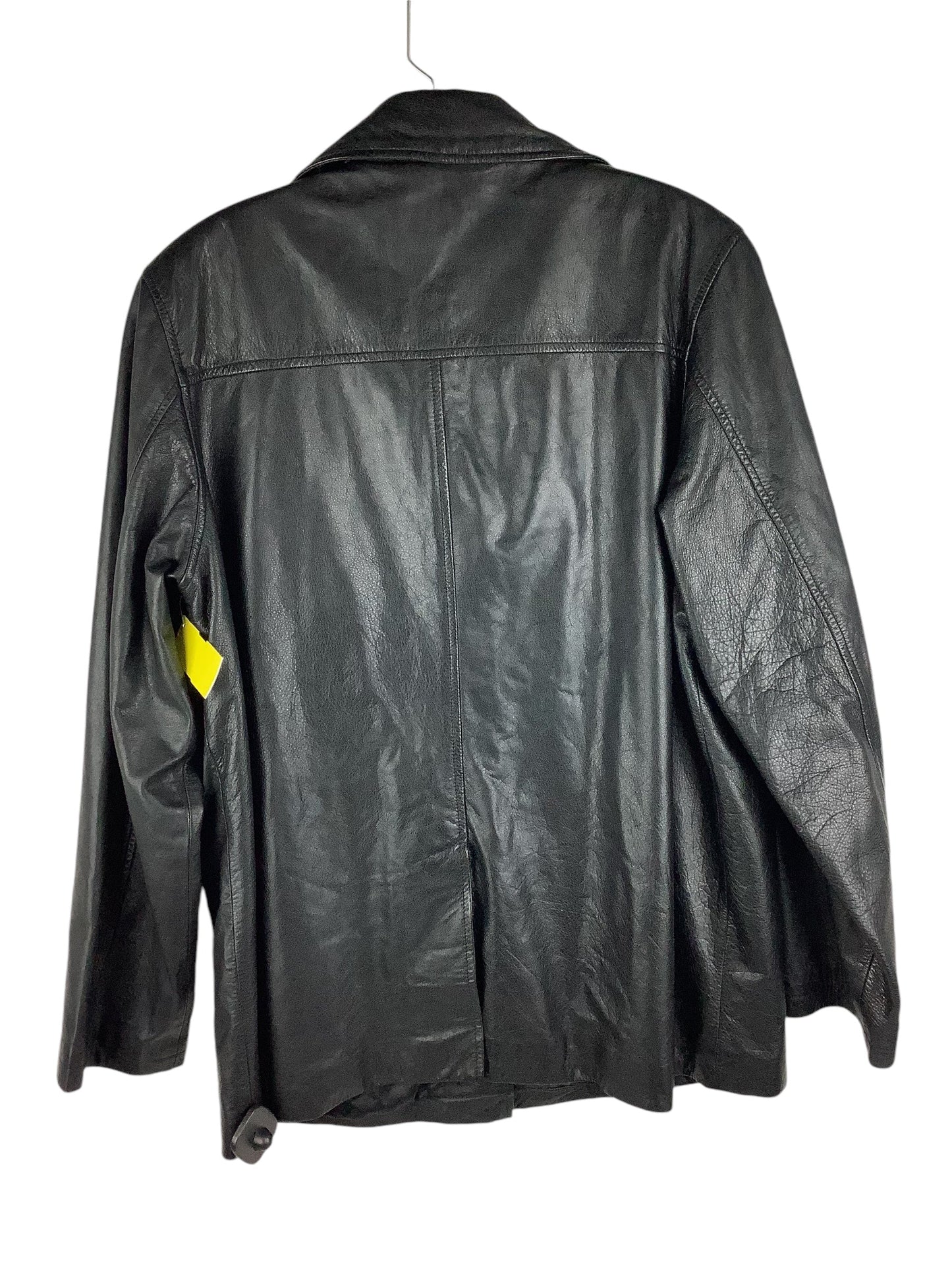 Jacket Leather By American Eagle In Black, Size: L