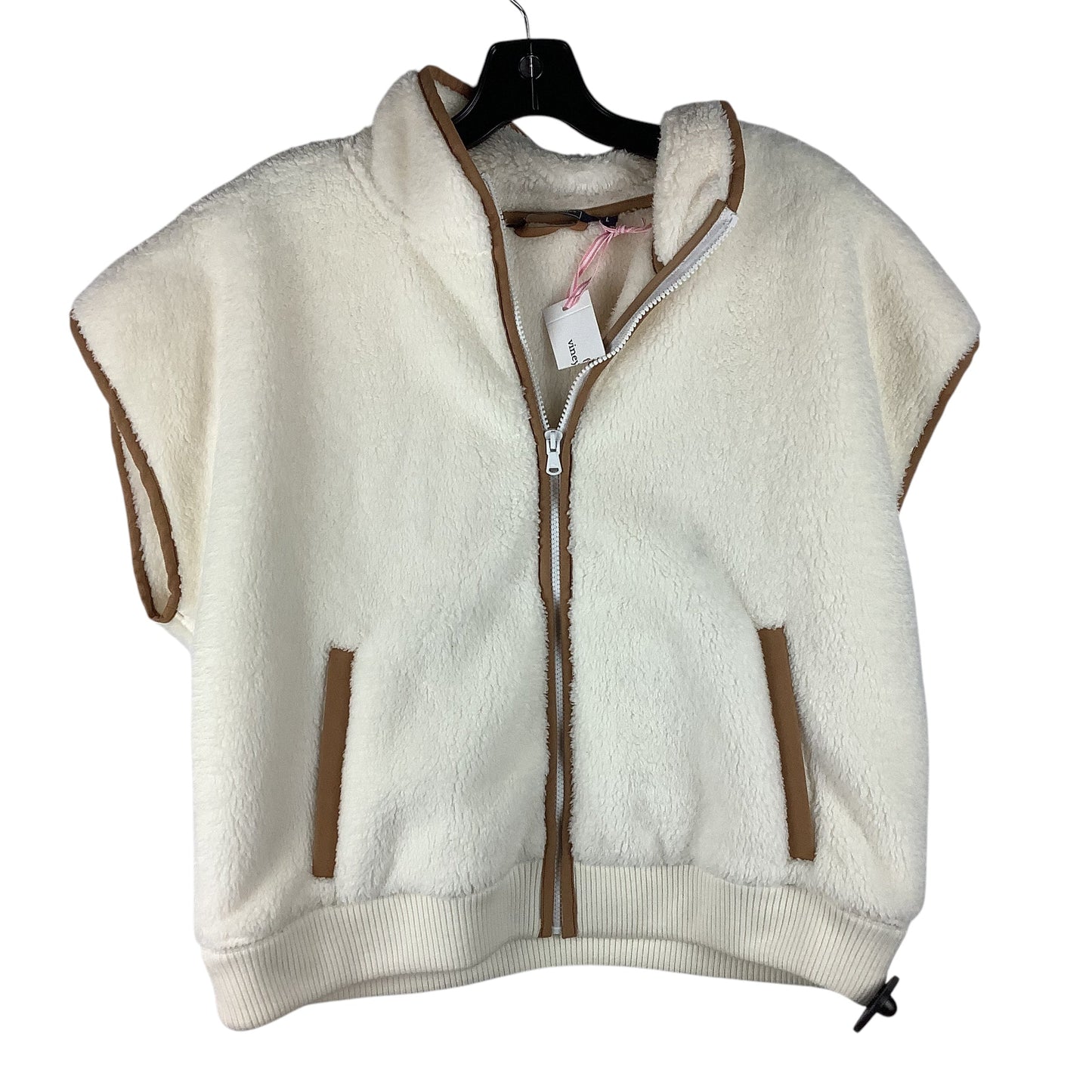 Vest Faux Fur & Sherpa By Vineyard Vines In Cream, Size: L