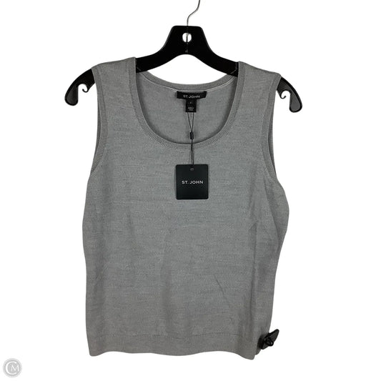 Top Sleeveless Luxury Designer By St John Collection In Grey, Size: S