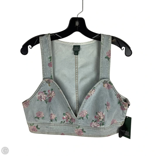 Top Sleeveless By Wild Fable In Blue Denim, Size: M